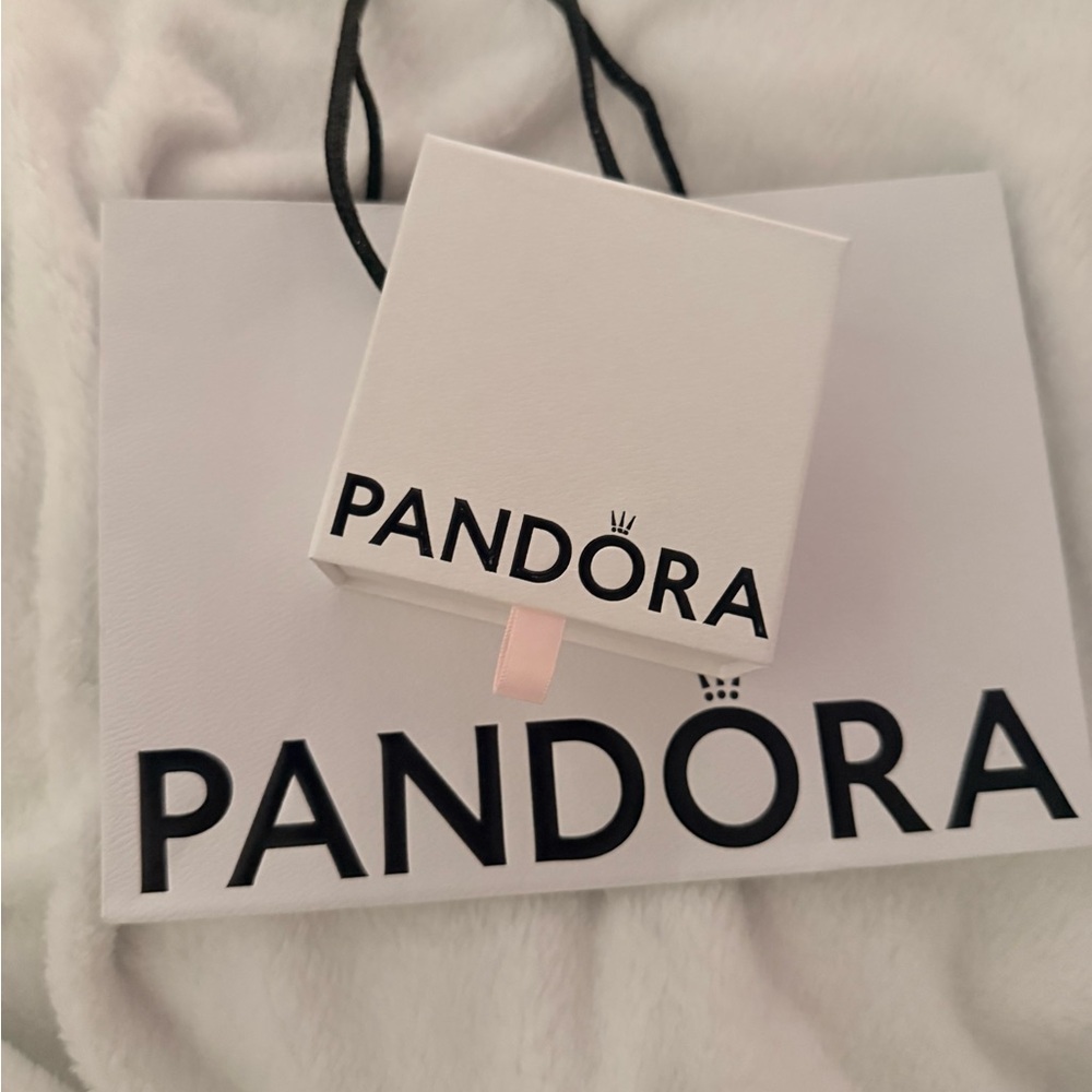Pandora White and Black Jewelry Box